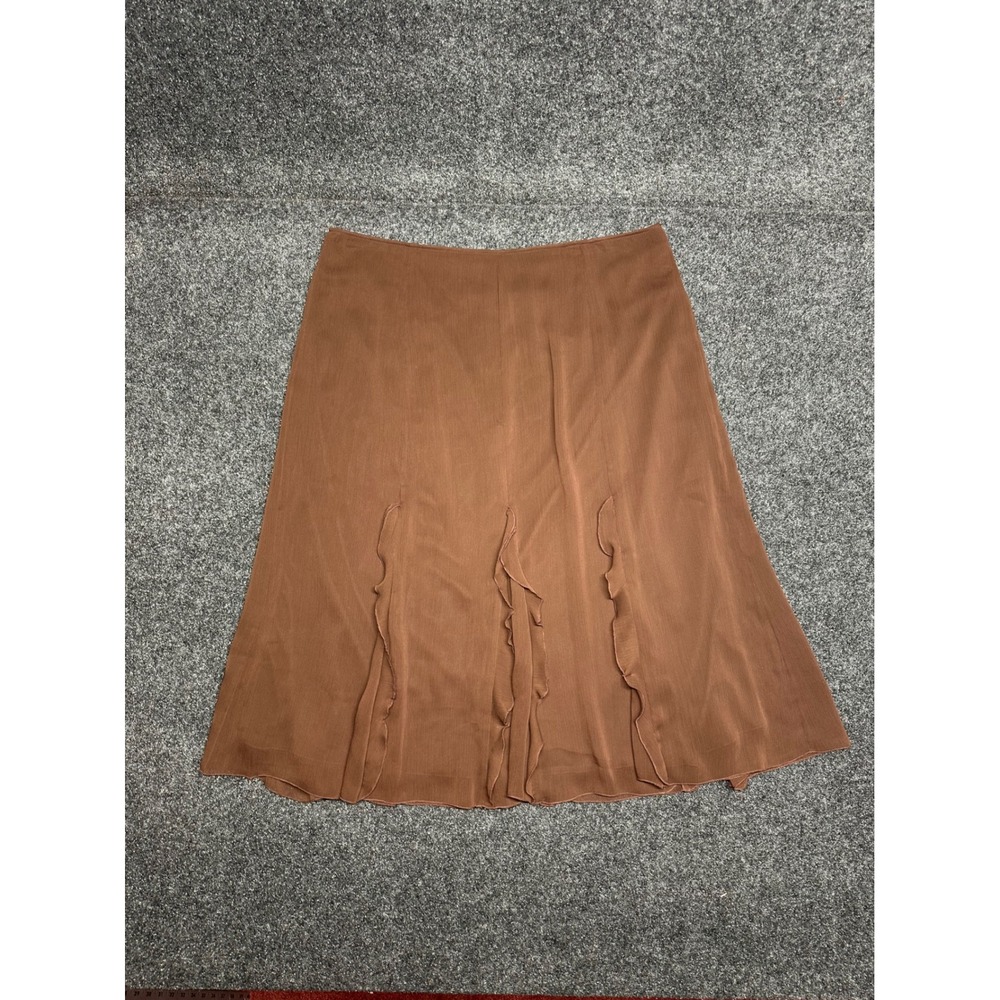 Vintage chiffon skirt flutter fairy chocolate brown whimsygoth feminine romantic